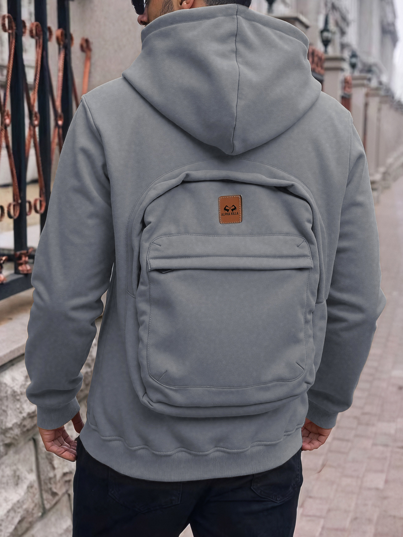 Casual Loose-fitting Hoodie Back Schoolbag Sweater