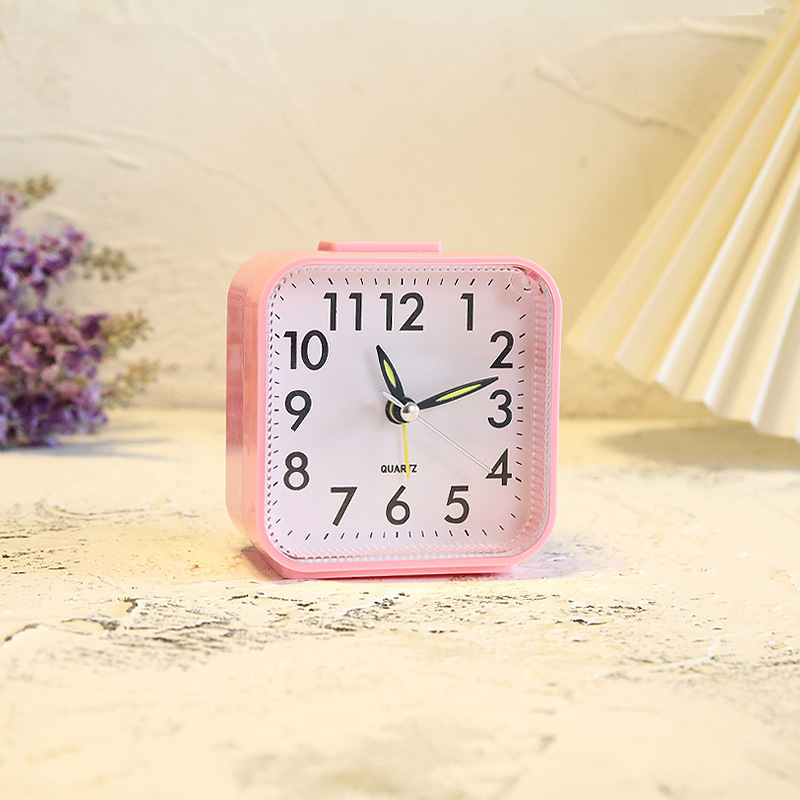 Square Simple Three-dimensional Fashion Home Decoration Night Light Alarm Clock - Image 4