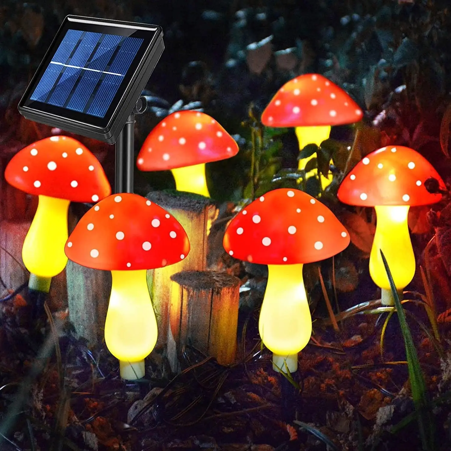 Solar-Powered Mushroom Lamp Garden And Courtyard Decorative