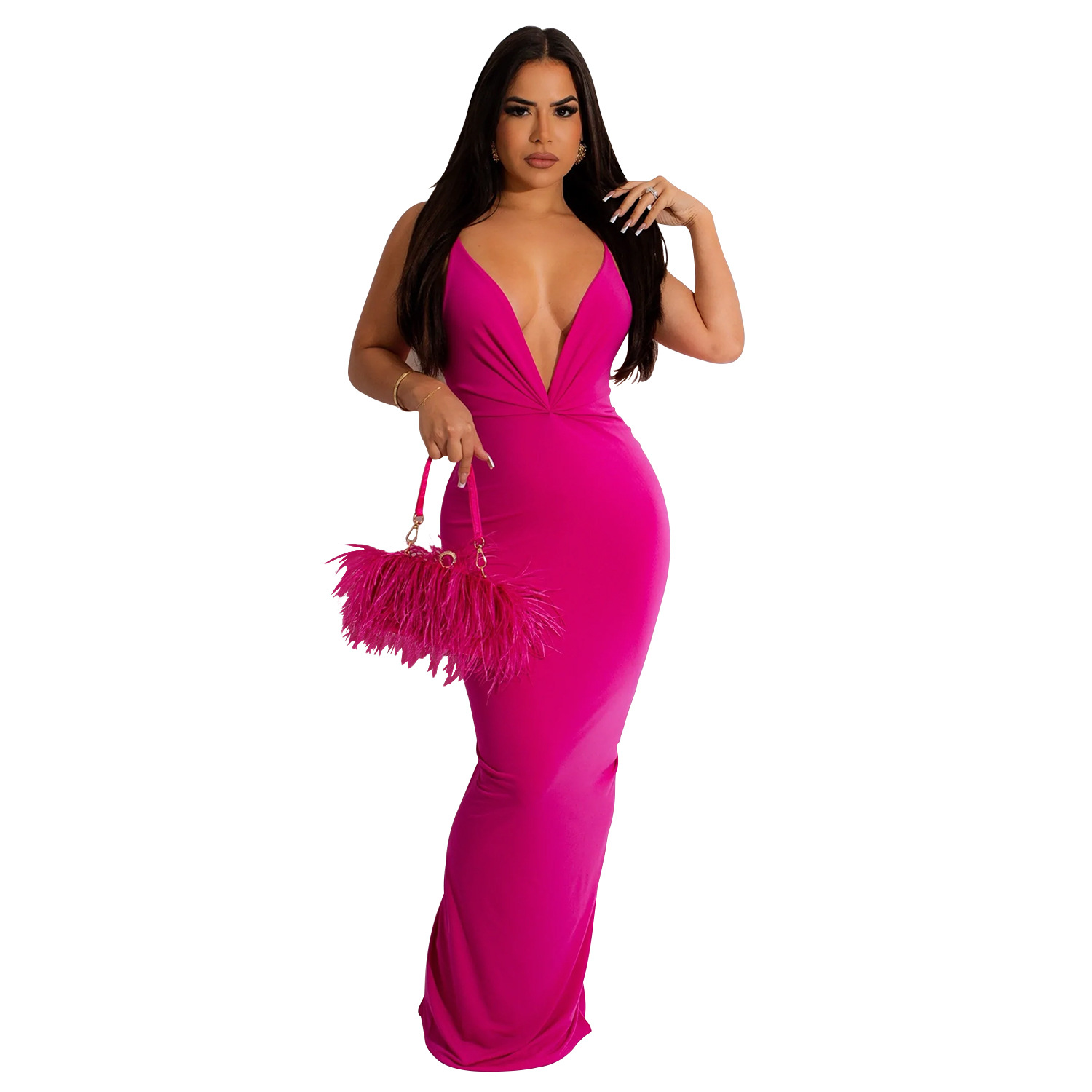 Women's Wear Solid Color Sleeveless Dress