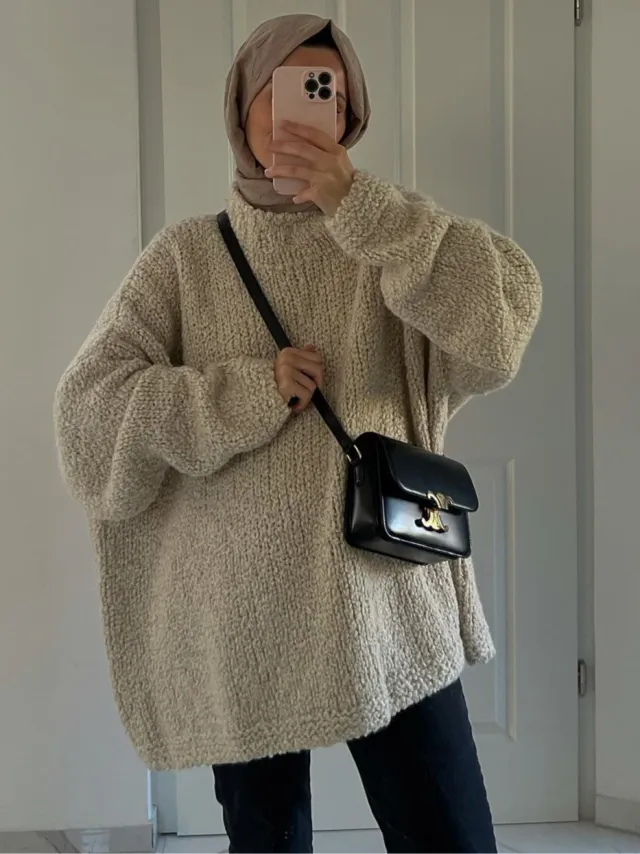Women's Solid Color Basic Loose Casual Sweater T3242 Brown - Shop at LoveMi