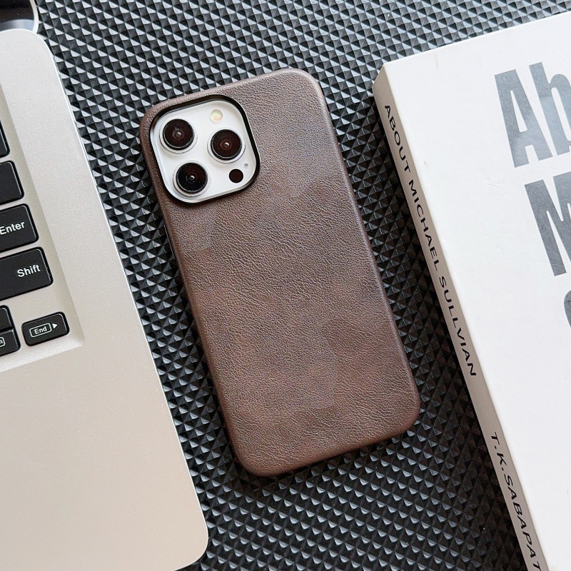 Retro Crazy Horse Leather Grain Phone Case