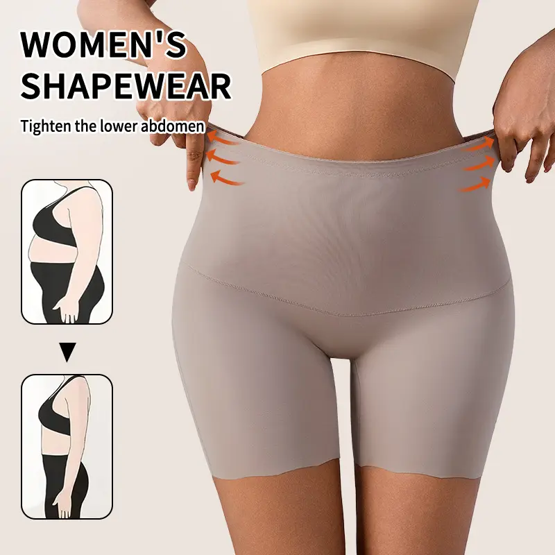 Plus-size High-waisted Boxer Briefs Safety Shorts