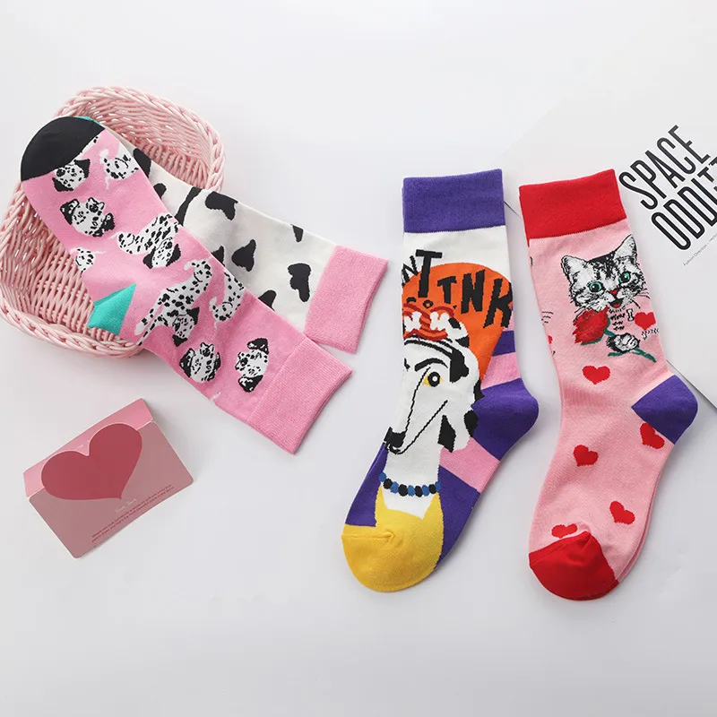 Versatile Student Leisure Warm Athletic Socks - Love Animal