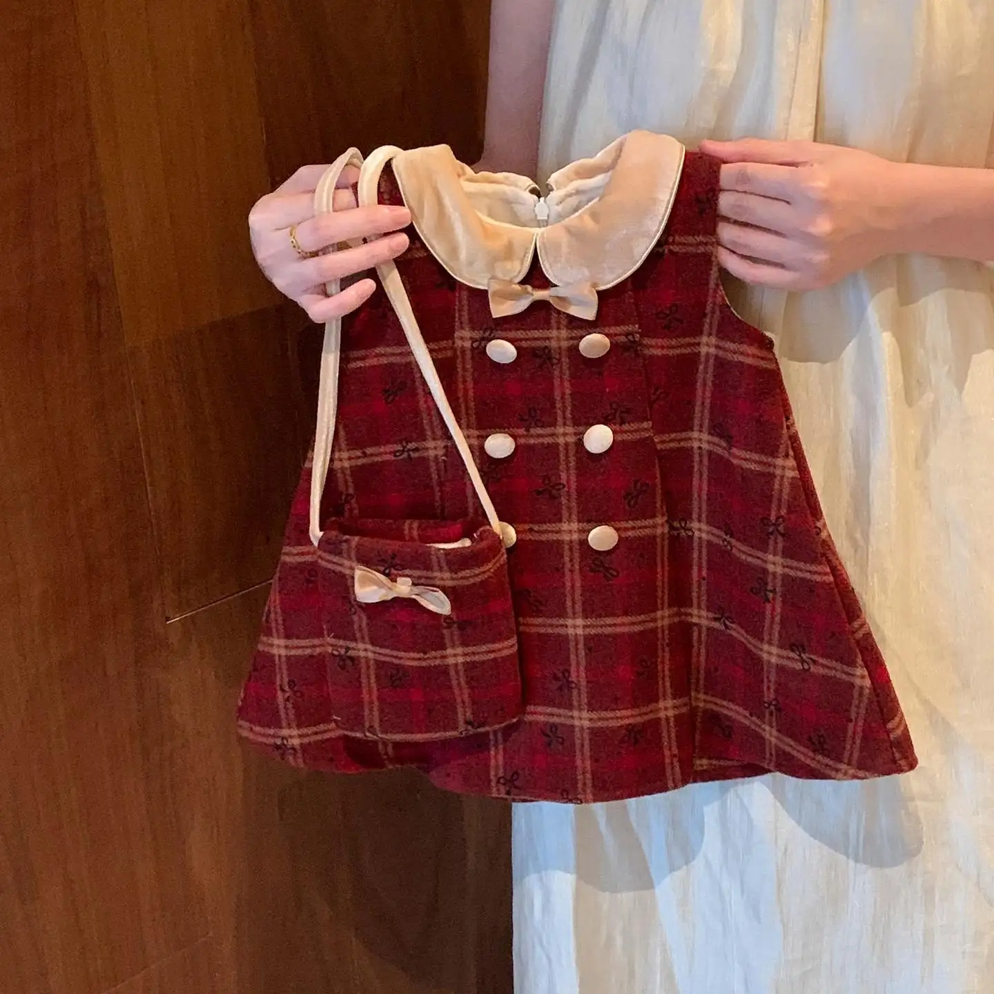 Velvet-lined Red Plaid Chanel-style