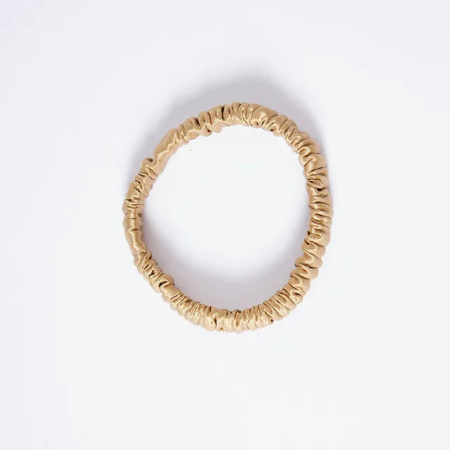 Silk Fine Hair Band Multicolor Does Not Hurt Hair Elastic Hair Band Bronze Gold - Shop at LoveMi