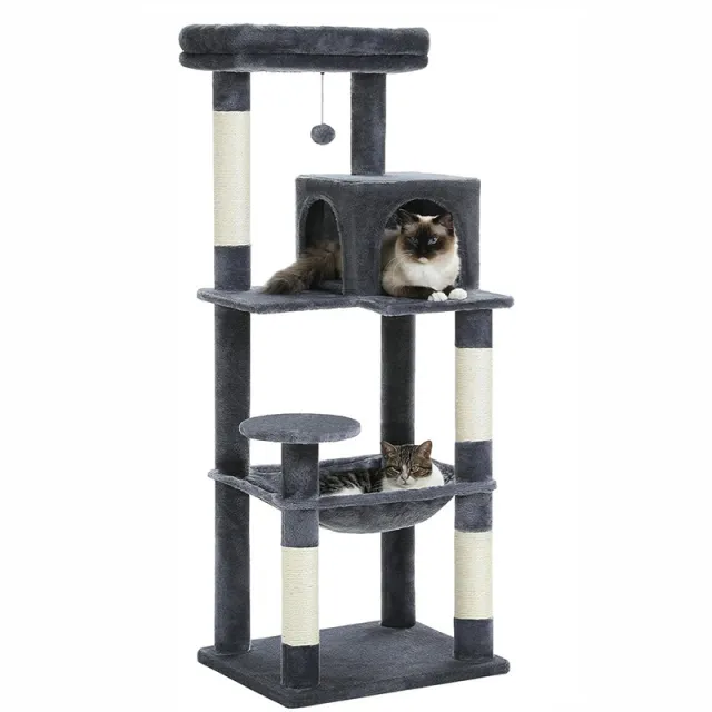 Cat Climbing Frame Cat Nest Integrated Non covering Plus sized Cat Hammock Four Seasons Universal Stable And Durable Dark Gray - Shop at LoveMi