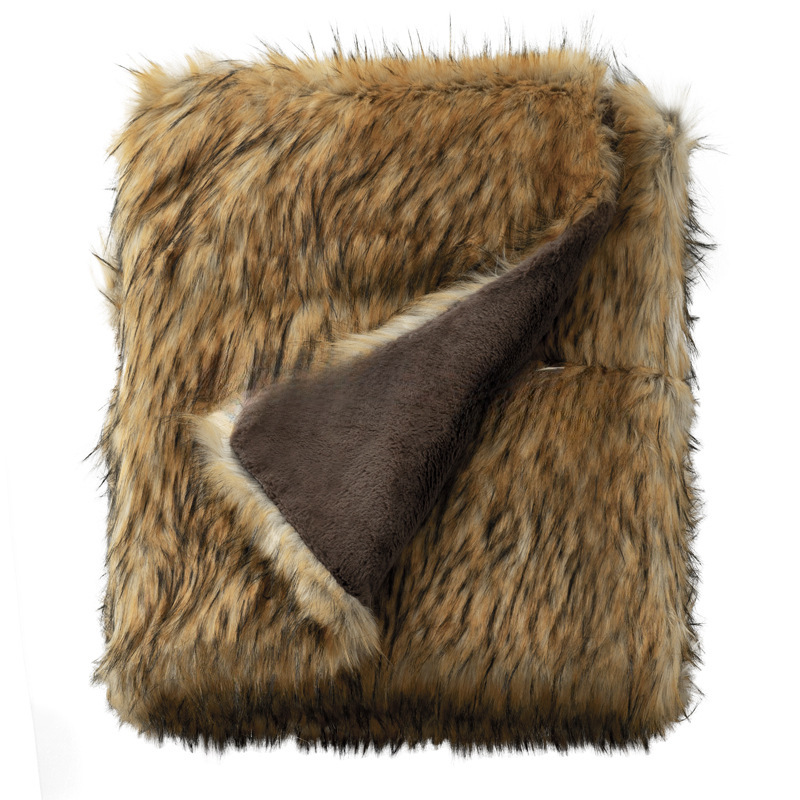 Double-Sized Sofa Blanket  Soft Fleece Lined Throw Blanket For Living Room European Style Home Decor Accent