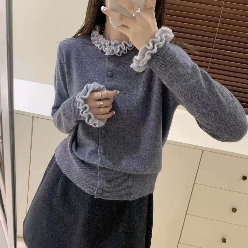 Womens Autumn Winter Patchwork Color-Block Trendy Sweater
