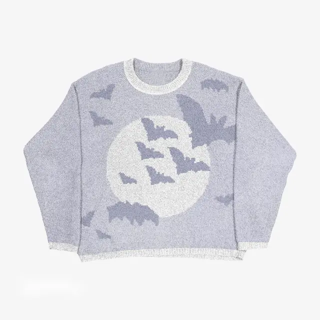 Retro Trendy Jacquard Pullover Sweater Top For Women Style 4 - Shop at LoveMi