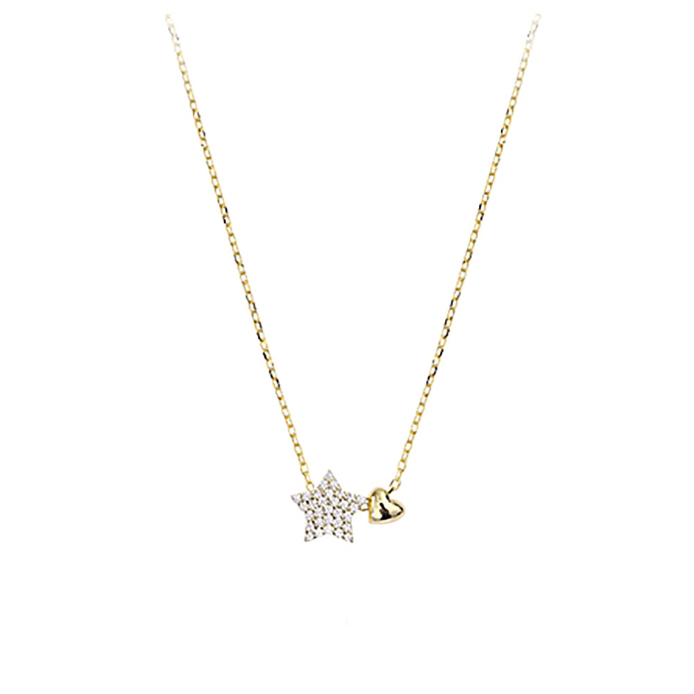 Women's Fashion Pure Silver Star Pendant Necklace