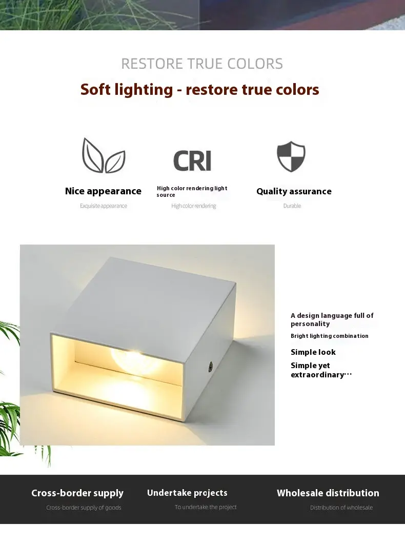 Outdoor Waterproof Wall Lamp LED Outdoor Garden Lamp Gate Lamp Patio Balcony Garden Light