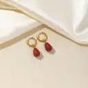 Waterdrop-shaped Natural Stone Earrings For Women view 10