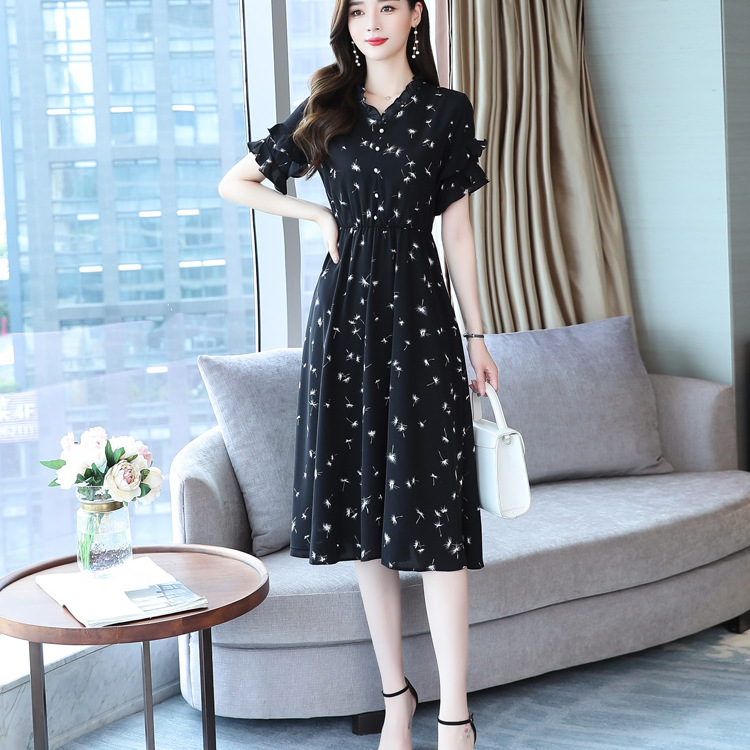 Floral Chiffon A-Line Dress, picture 2 of 8