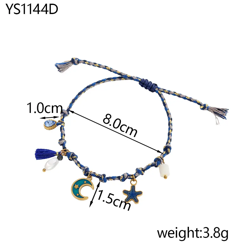 Color Braid Rope Pendant High-grade Bracelet