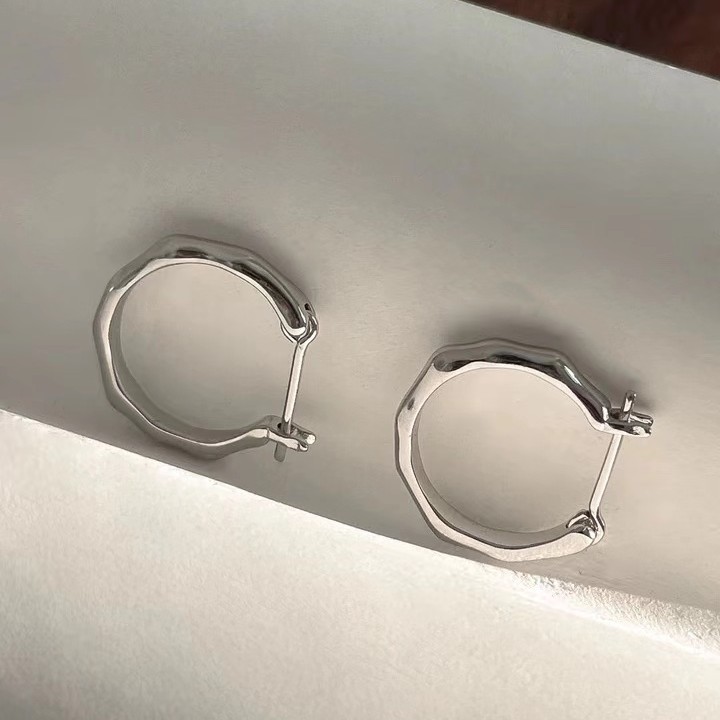 Sterling Silver Niche Irregular Design Simple