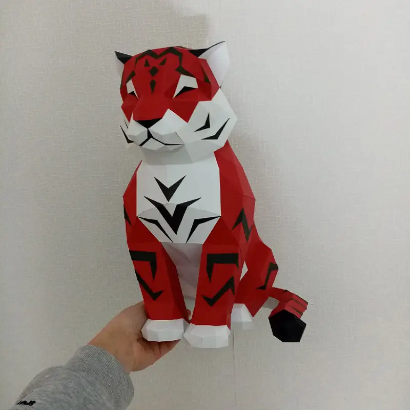 50cm Little Tiger Paper Model Home Ornament And Decoration