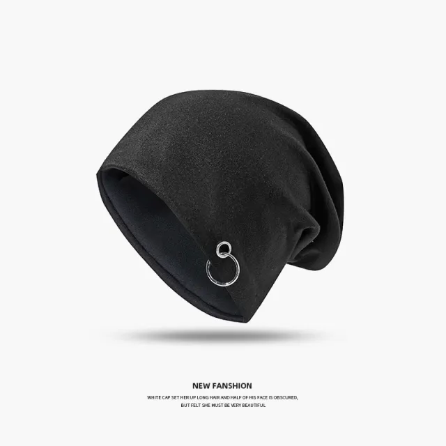 Pile Heap Cap Women's Fashion Thin Patch Pullover Hat 1413Mx Iron Ring With Velvet - Shop at LoveMi