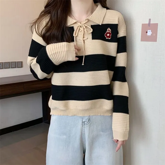 Women's Shoulder Sweater - Black