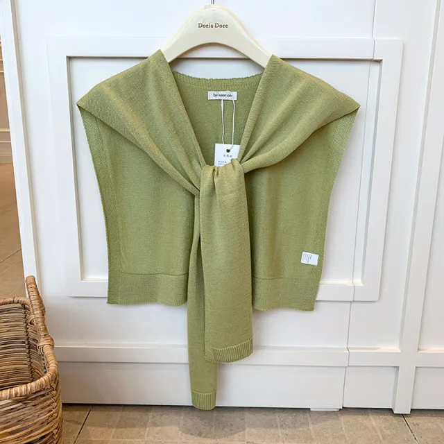 All match Scarf Outer Wool Detachable Collar Shoulder Kj005 Green - Shop at LoveMi