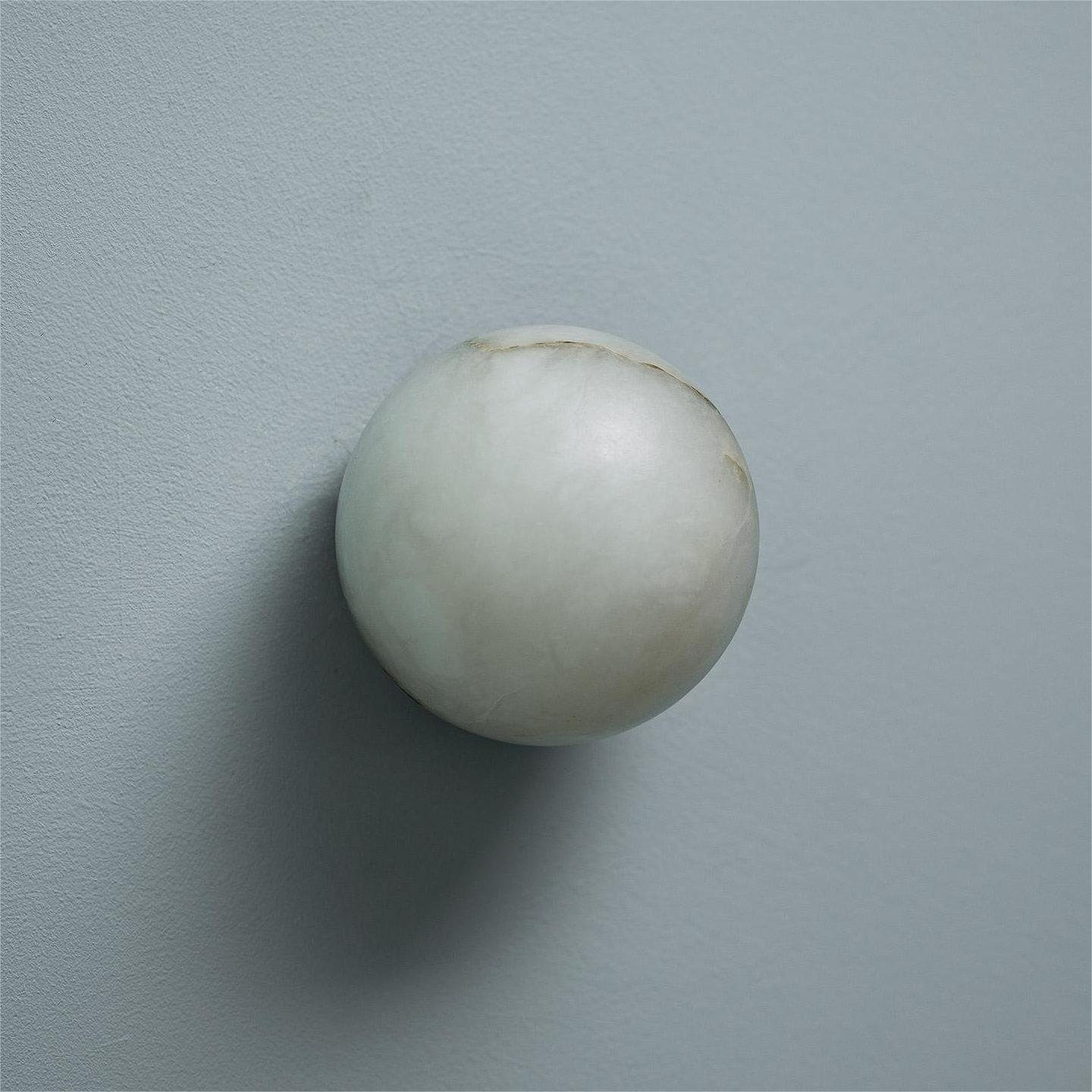 Spanish Onyx Wall Sconc  Round Globe Lamp Vintage Chinese Wabi-Sabi Style