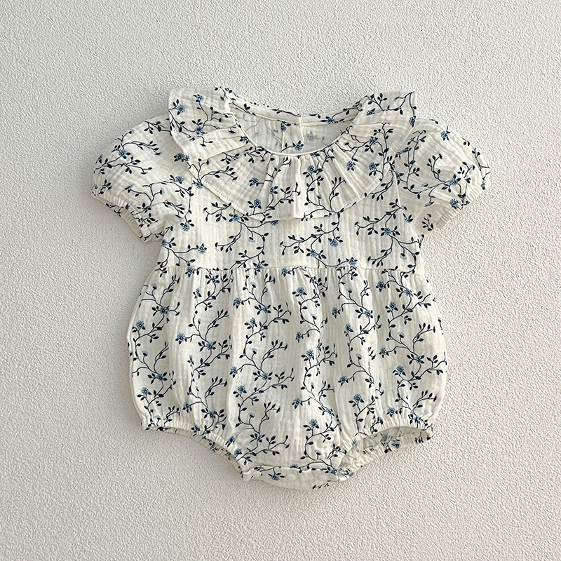 Blue Flower Romper