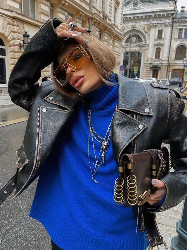 Elegant Commuter's All matching Solid Color Raglan Sleeve Sweater For Women Sapphire Blue - Shop at LoveMi