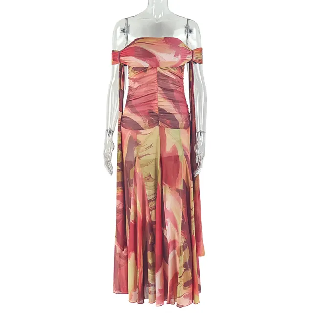 Loose Comfortable Printed Pleated And Cool fit Sheath Skirt Yellow - Shop at LoveMi