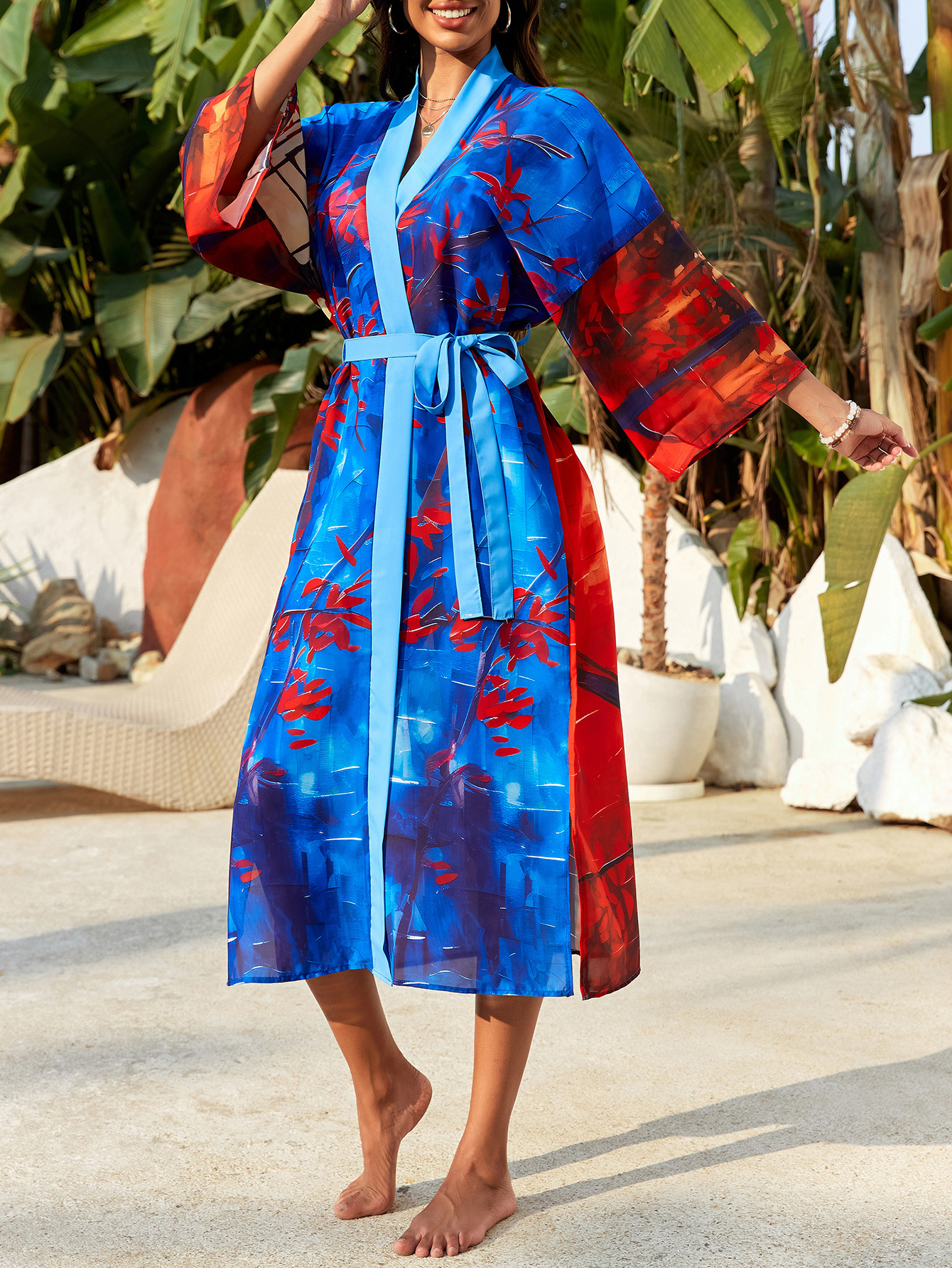 Vacation Beach Homewear Bathrobe Bikini Sun Protection Shirt