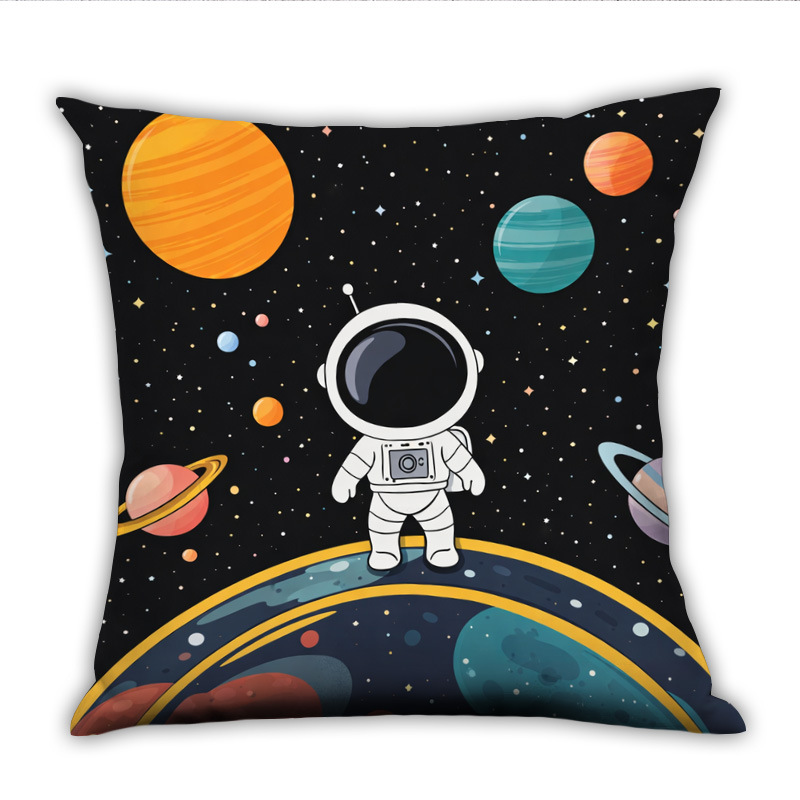Cartoon Space Astronaut Hugging Sofa Pillowcase 4