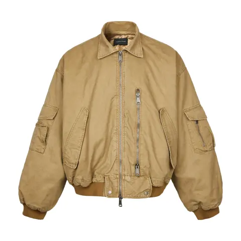 Bomber Jacket Coat Cotton-padded Men