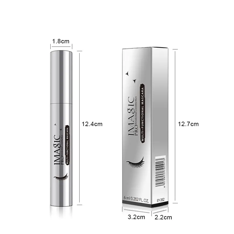 Plastic Silver Tube Mascara Thick Curl Gourd Brush