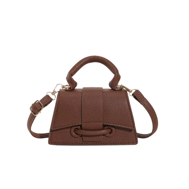 Chain Messenger Bag Mini Western Style Shoulder Handbag Brown - Shop at LoveMi