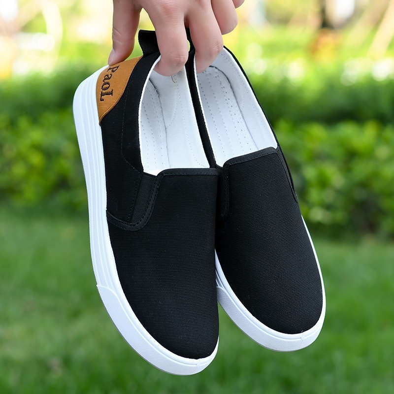 Mens Dad Casual Canvas Sneakers Comfortable Slip-on Design thumbnail 3