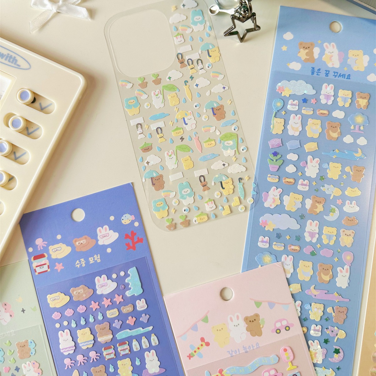 Oversized Sticker Series Featuring Adorable Little Bears