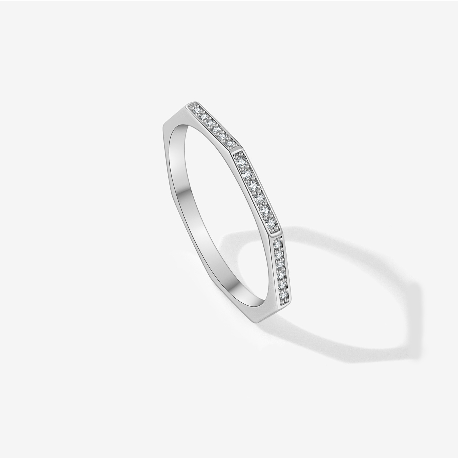Sterling Silver Female With Hearts Simple Personality Fashion Ring