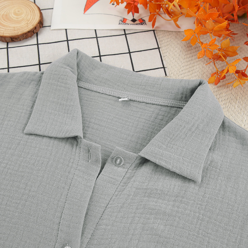 Loose And Comfortable Double-layer Crepe Pajamas Two-piece Set Ladies' Homewear