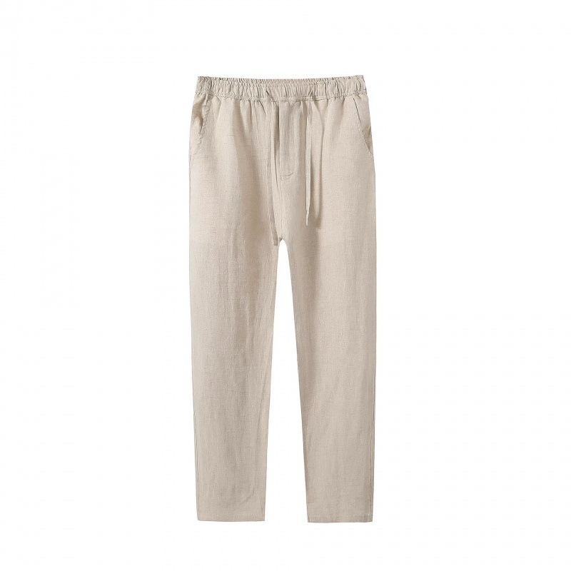 Solid-color Versatile Slim-fit Casual Mens Pants