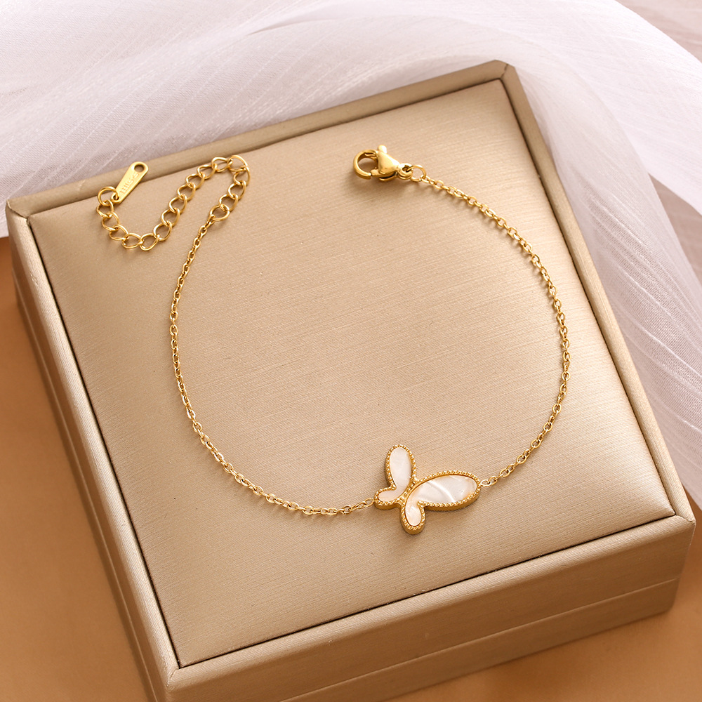 Non-fading Design Colorful Dripping Butterfly Bracelet For Women