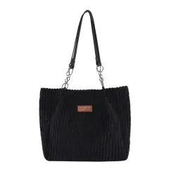 Autumn And Winter Large Capacity Tote Bags For Women - Black - View 1