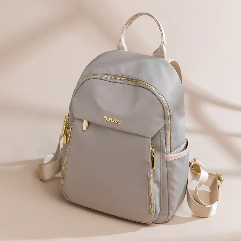 Large Capacity High-grade Lightweight Oxford Cloth Backpack - Almond Color