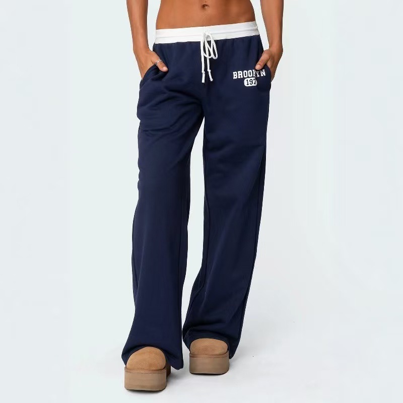 Simple Relaxed-fit Casual Sports Trousers For Fall And Winter