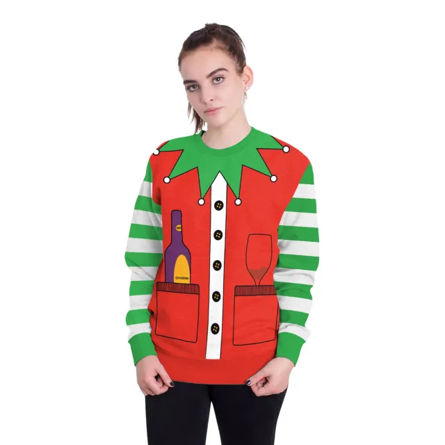 Women's Christmas 3D Digital Printed Pullover Sweatshirt Swys043 Xl - Shop at LoveMi