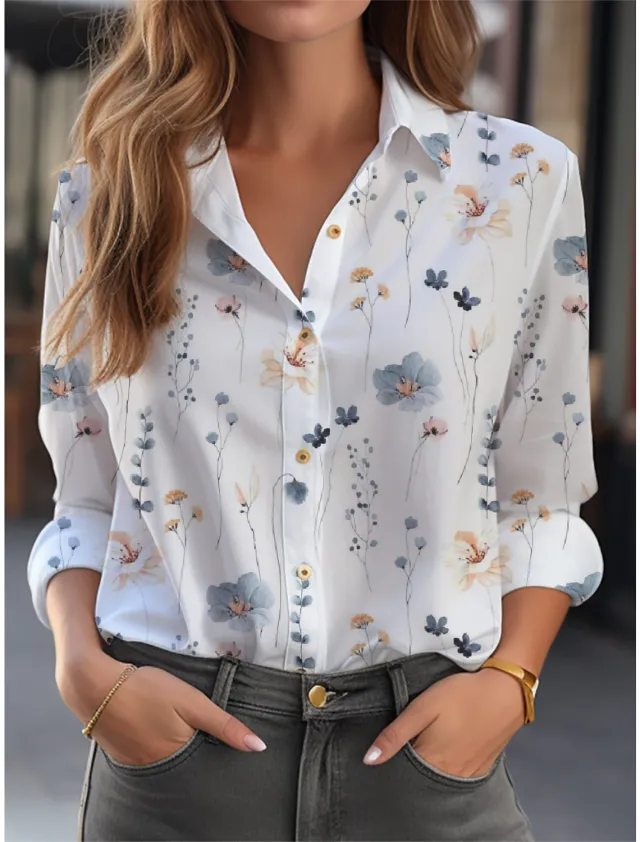 Women's Cardigan 3D Flower Print Long Sleeve Shirt Nccs0102 4Xl - Shop at LoveMi