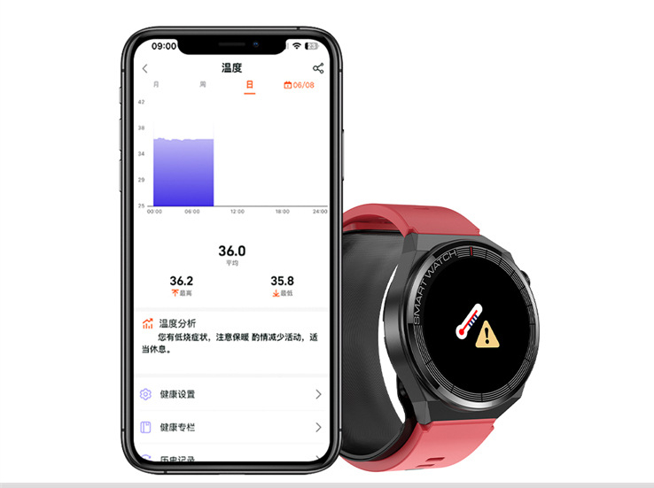 Smart Bracelet Blood Pressure Heart Rate Blood Glucose Uric Acid Blood Lipid Body Temperature Remote Care Sports Watch - Image 8