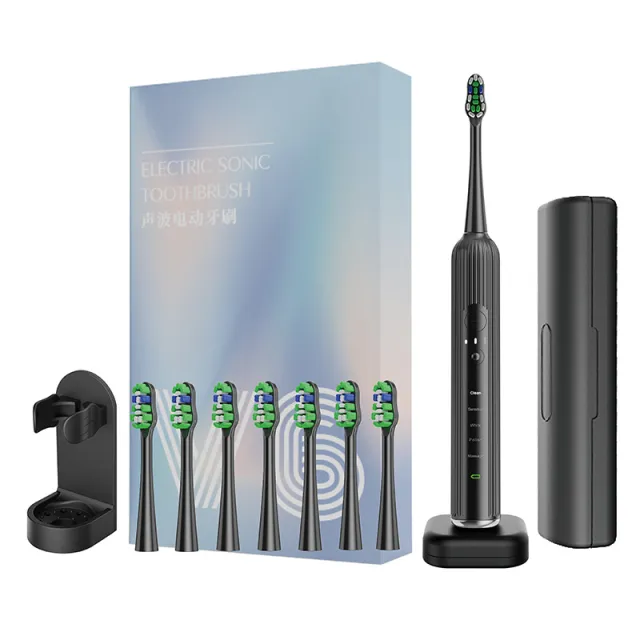 Vibration Sweeping Electric Toothbrush Soft Bristle Portable Models Magnetic Suspension V5 Wireless Black Charging - Shop at LoveMi