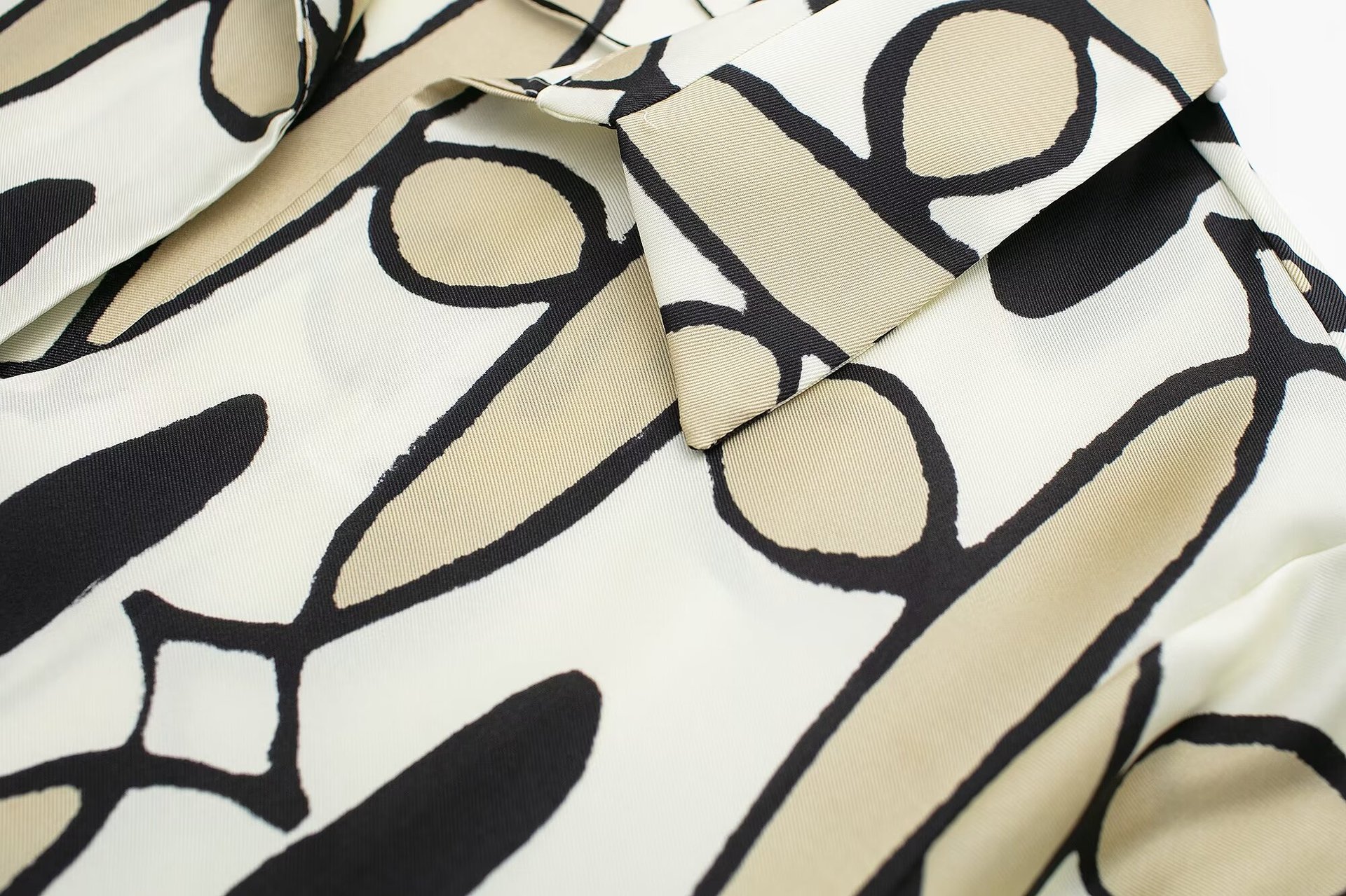 Women's Spring Clothing Geometric Pattern Printed Shirt Pants