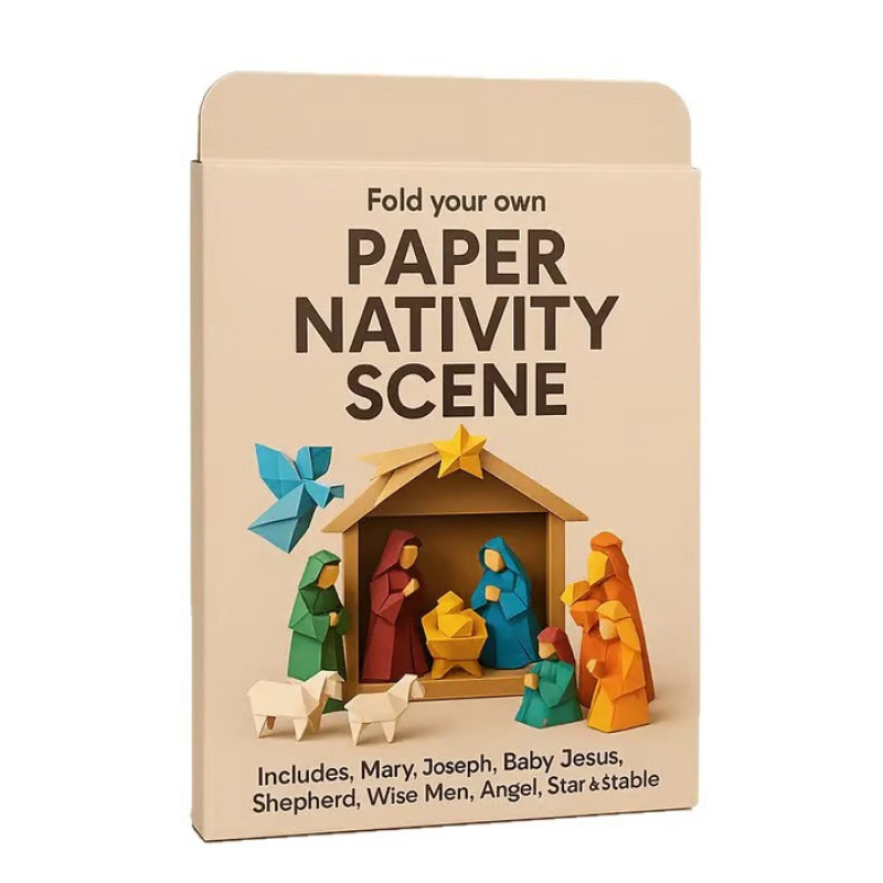 DIY Origami Set For Christmas Scene Decorations