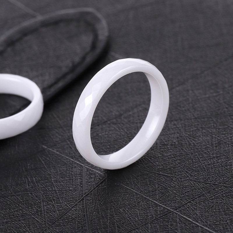 Multi-faceted Rhombus Ceramic Ring For Men