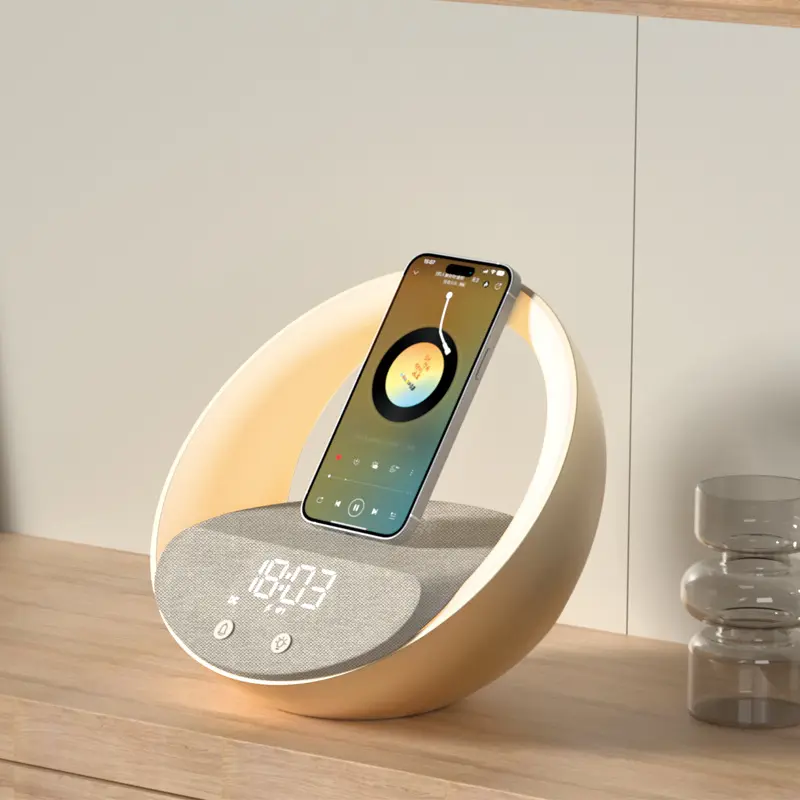 Multifunctional Wireless Charger Clock Wake-up Light Bluetooth